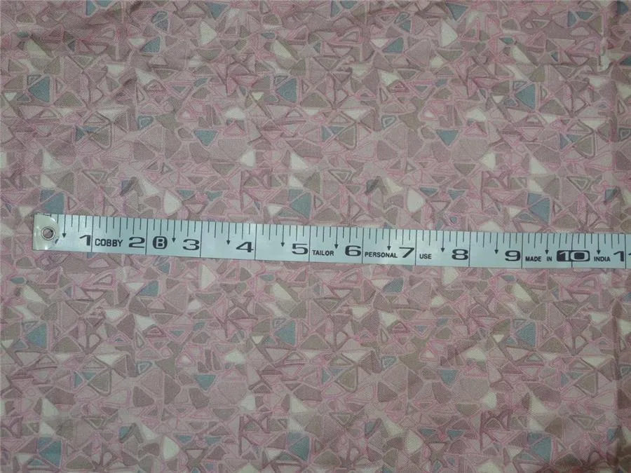 100% silk twill printed fabric-geometric pastels 44&quot;single length 3 yds