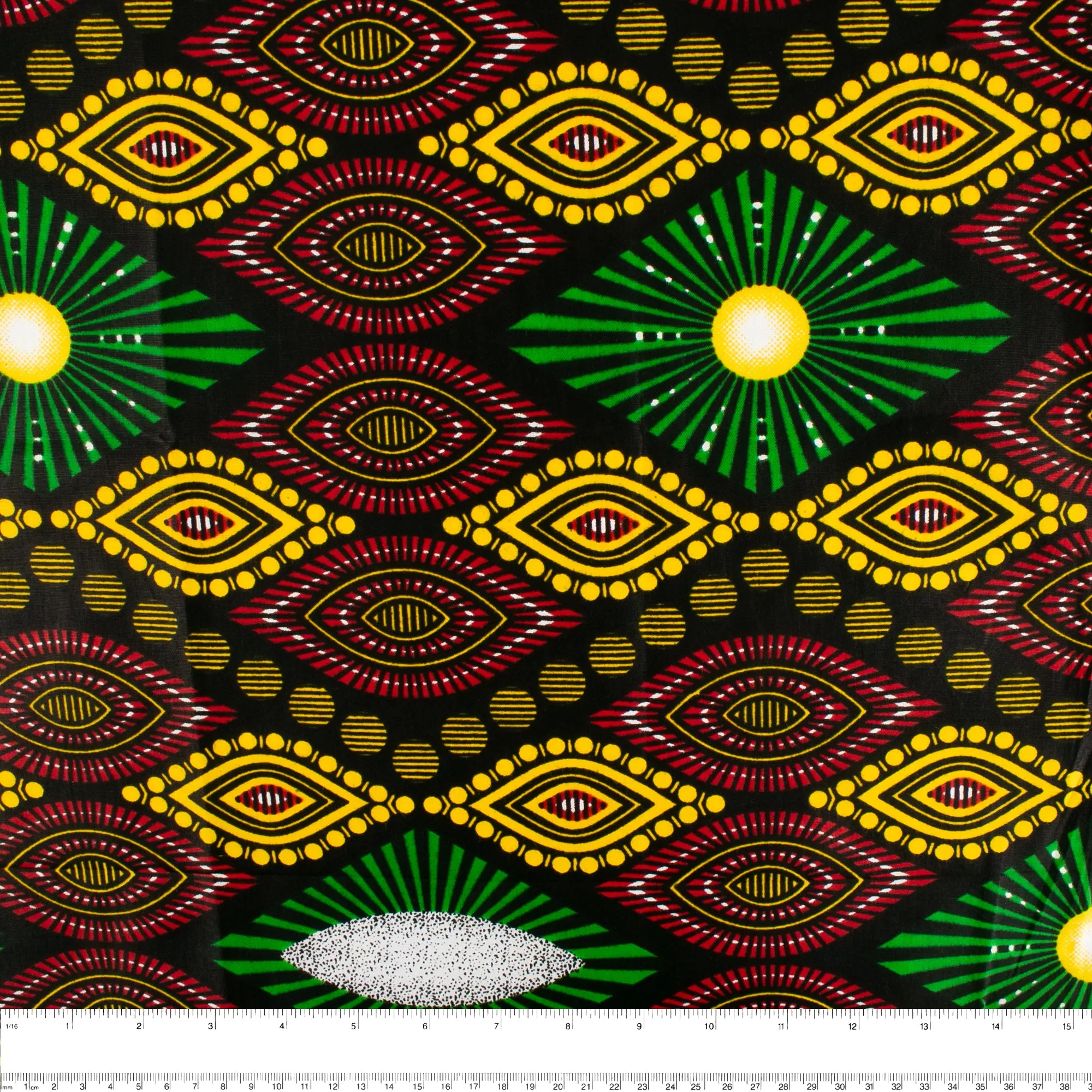 African Print - Oblong - Black