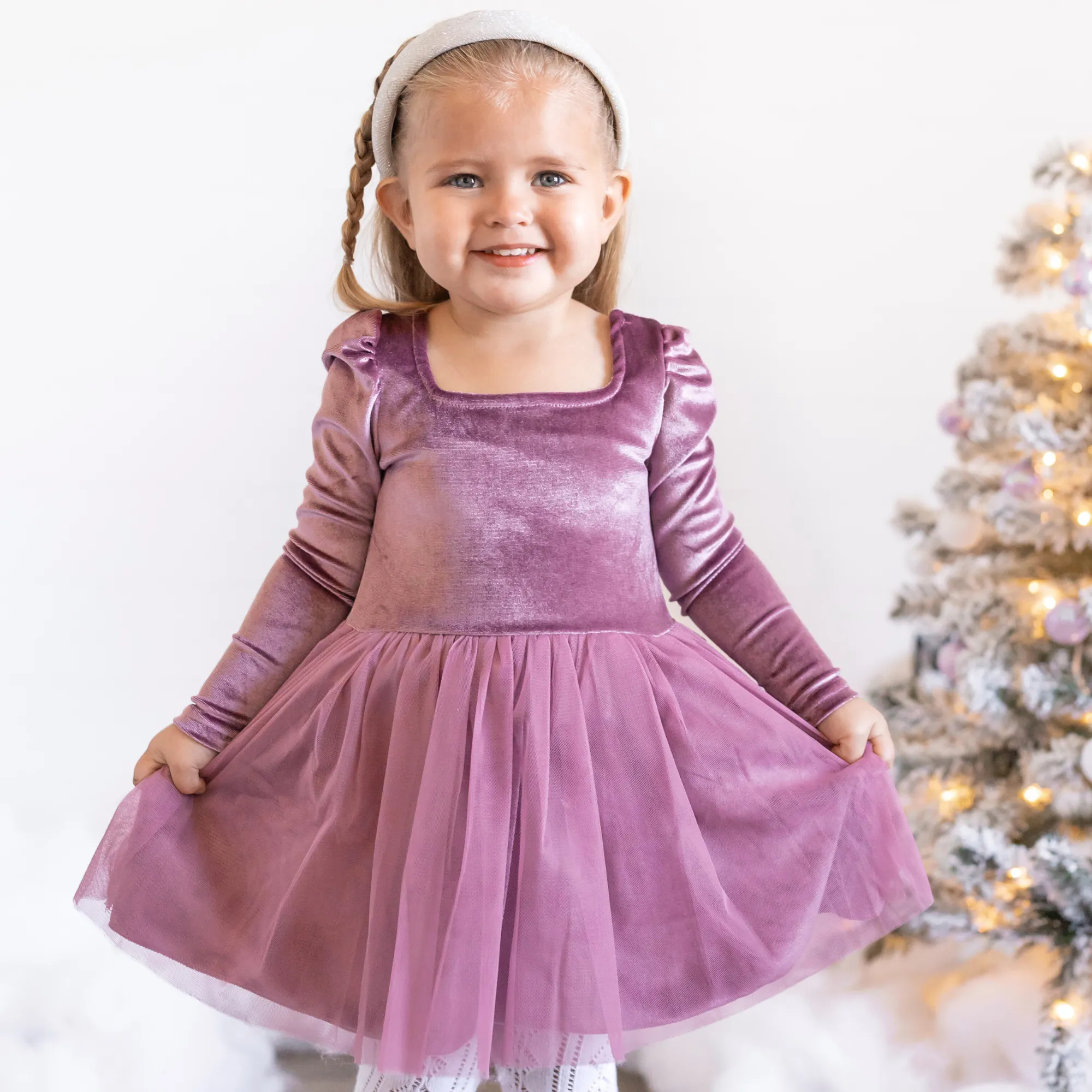 Amethyst Velvet Tutu Dress