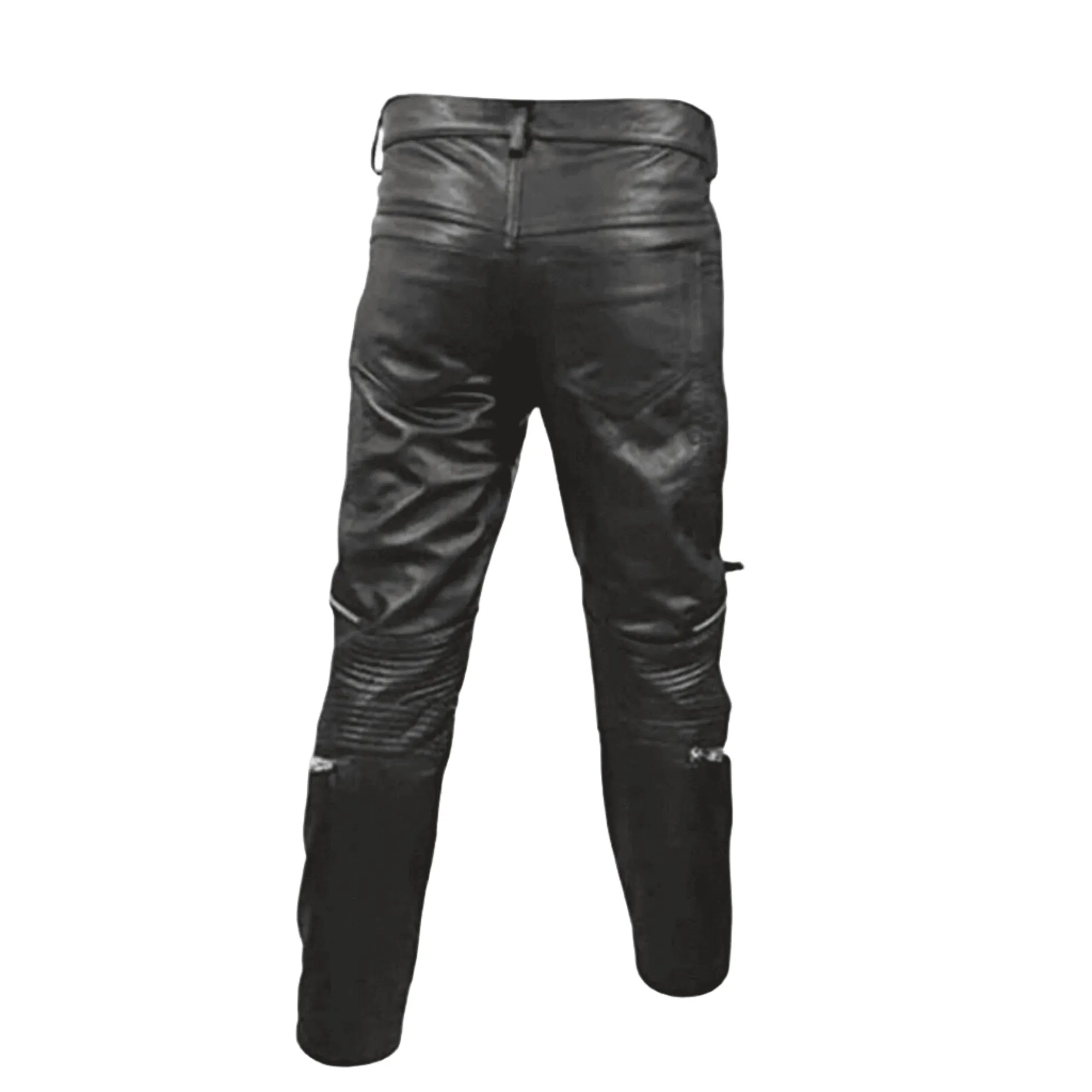 Black Leather Skinny Jeans