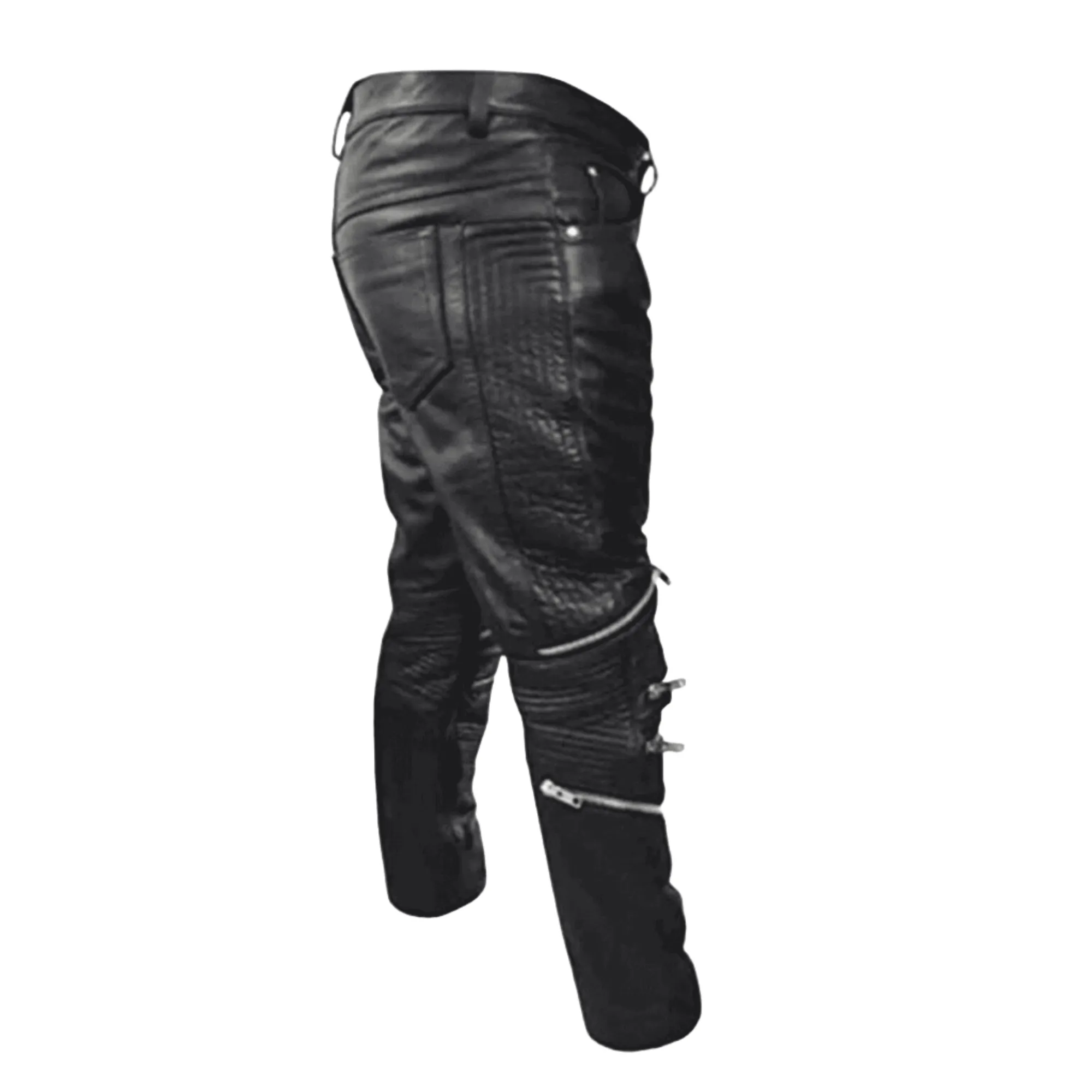 Black Leather Skinny Jeans