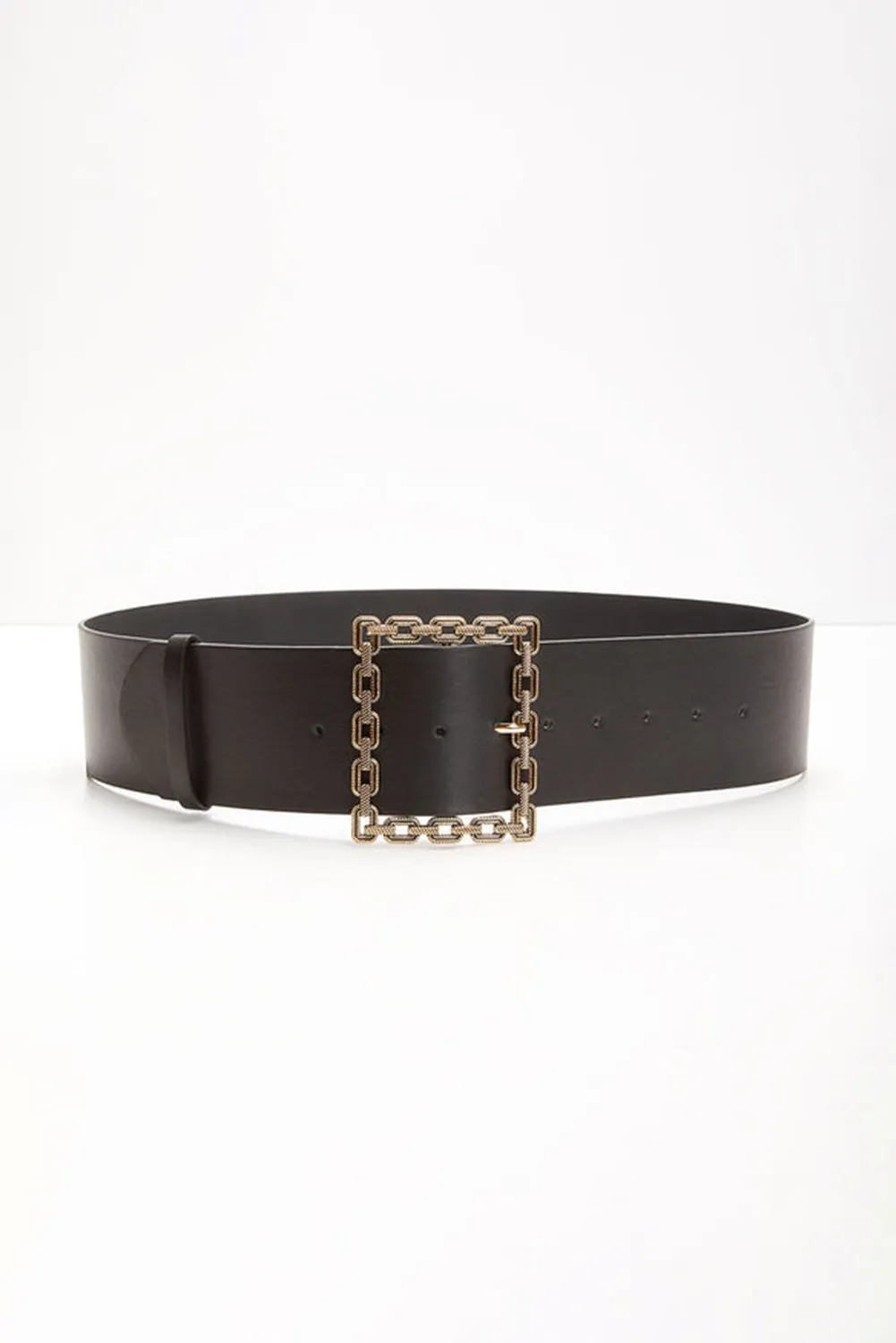 Black Square Buckle Belt