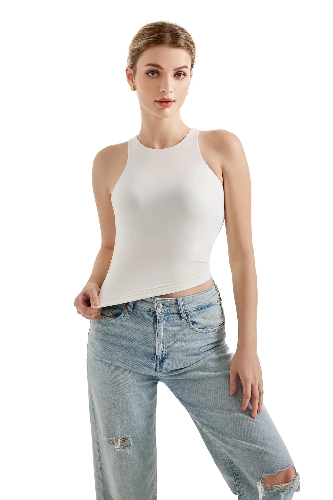 Buttery Soft High Neck Tank Top