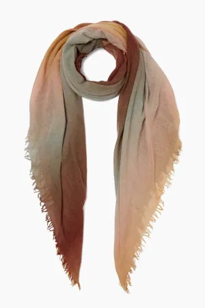 Cashmere Ombre Scarf in Honey Gold