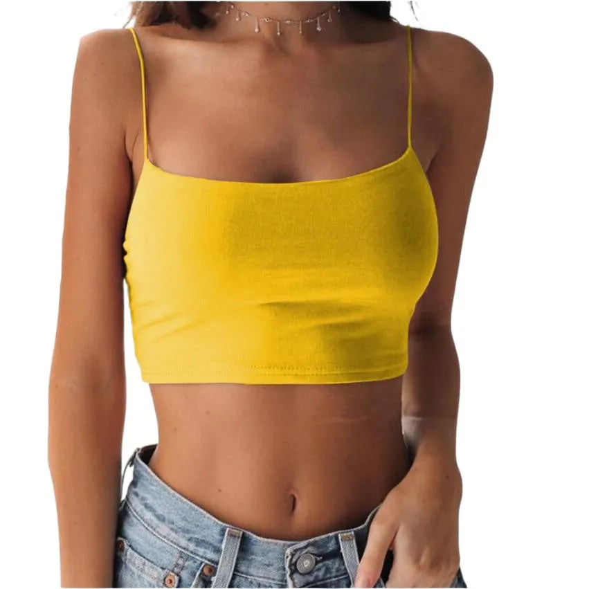 Casual Sexy Women's Backless Sleeveless Cropped Tank