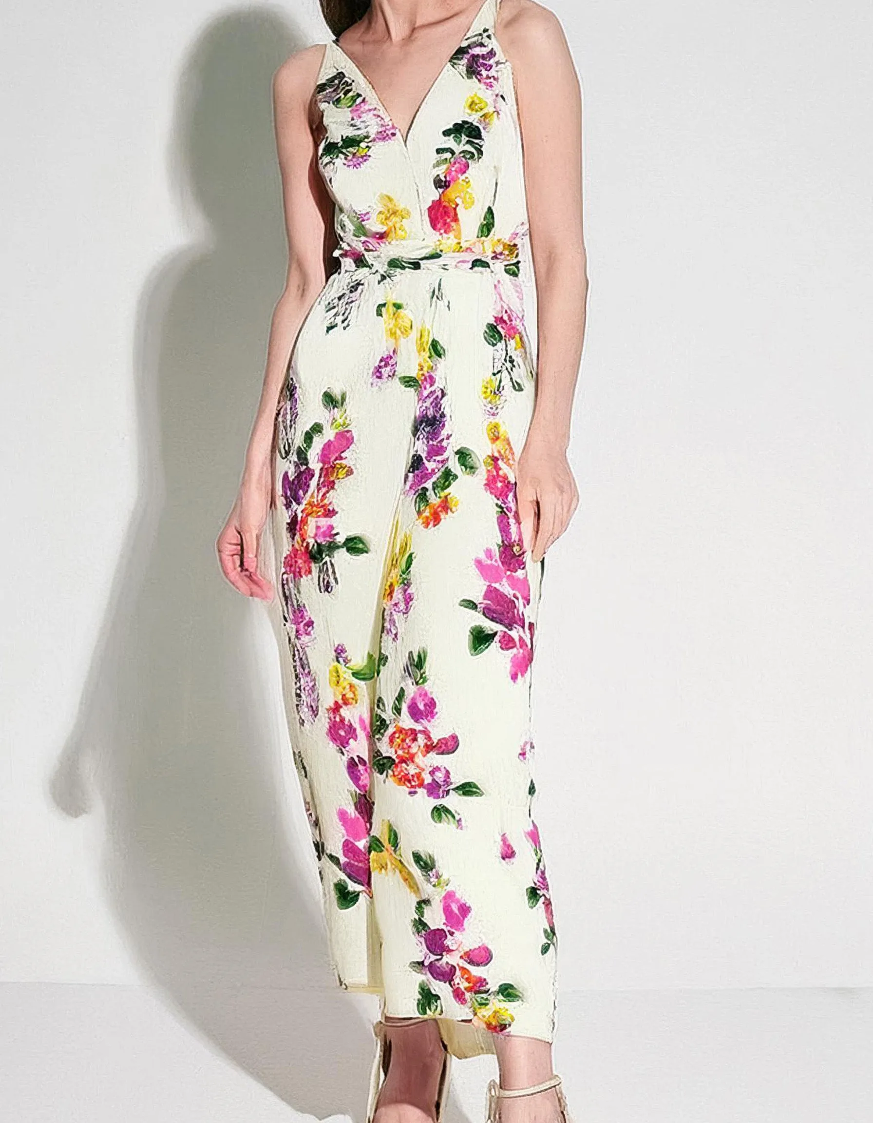 Floral Fantasy Wrap Midi Dress