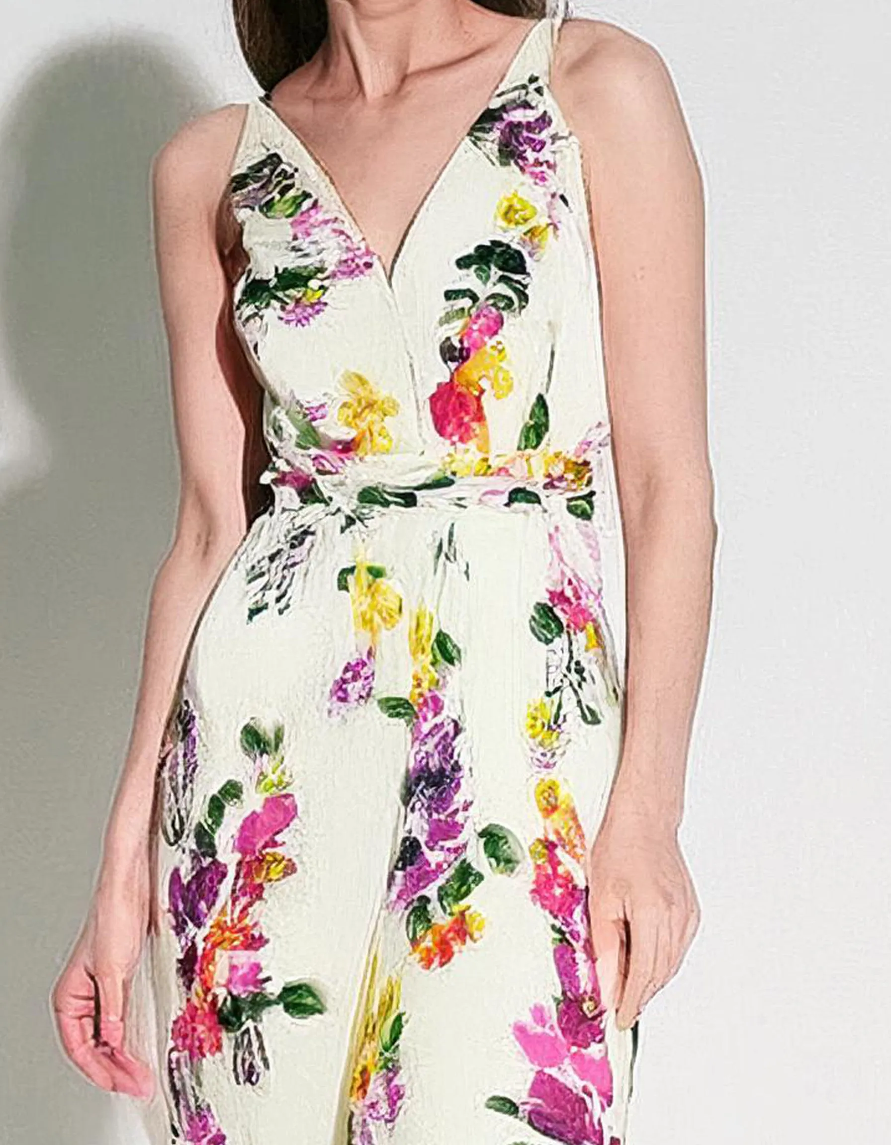 Floral Fantasy Wrap Midi Dress