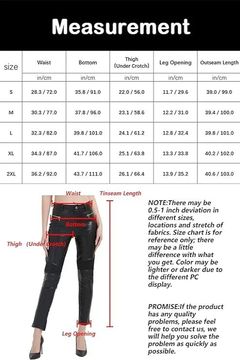 Giolshon Faux Leather Leggings Women High Waisted Tights Stretchy