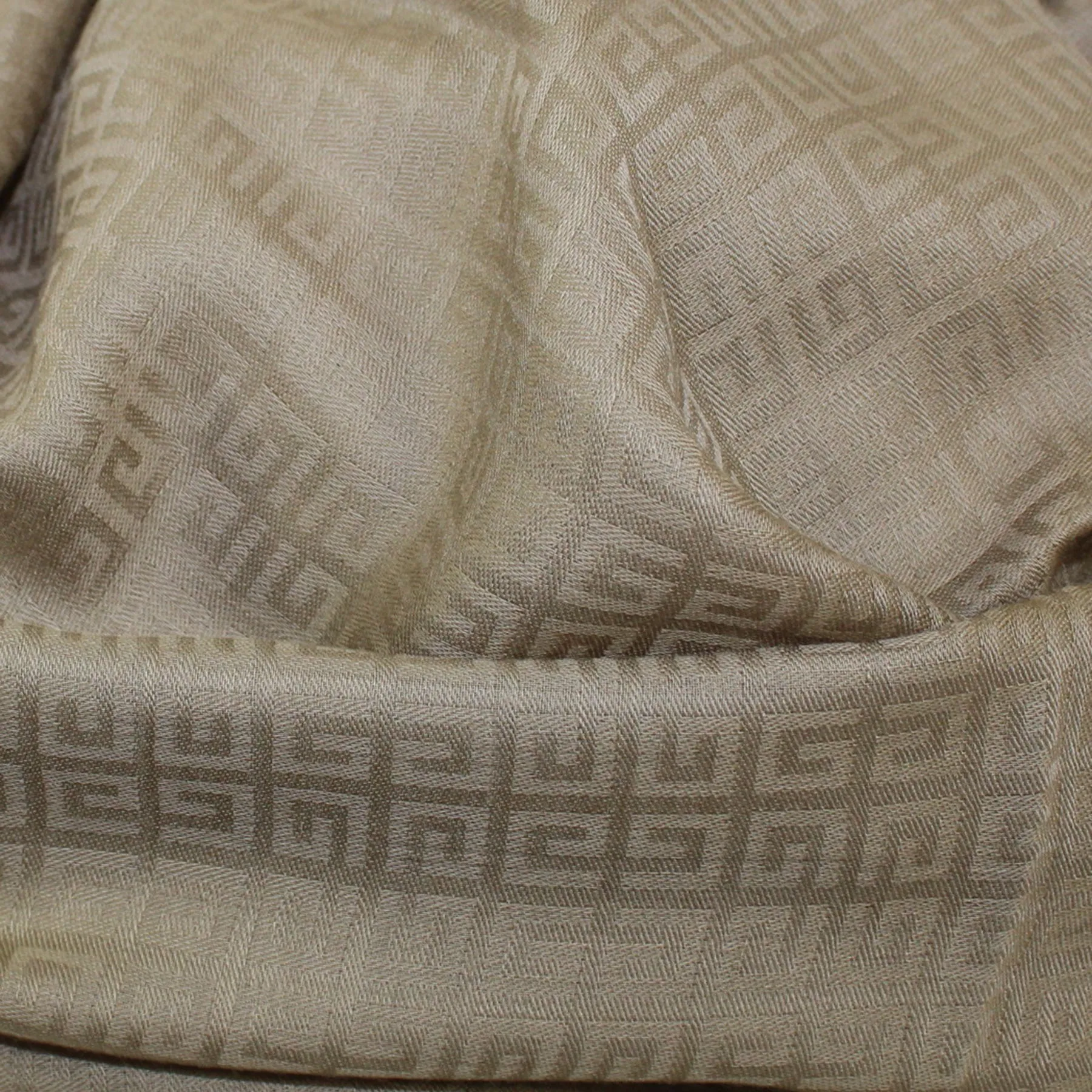 Givenchy Cashmere Scarf Taupe 4G Allover - Extra Large Square Wrap