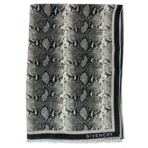 Givenchy Scarf Snakeskin Beige Black - Women Shawl