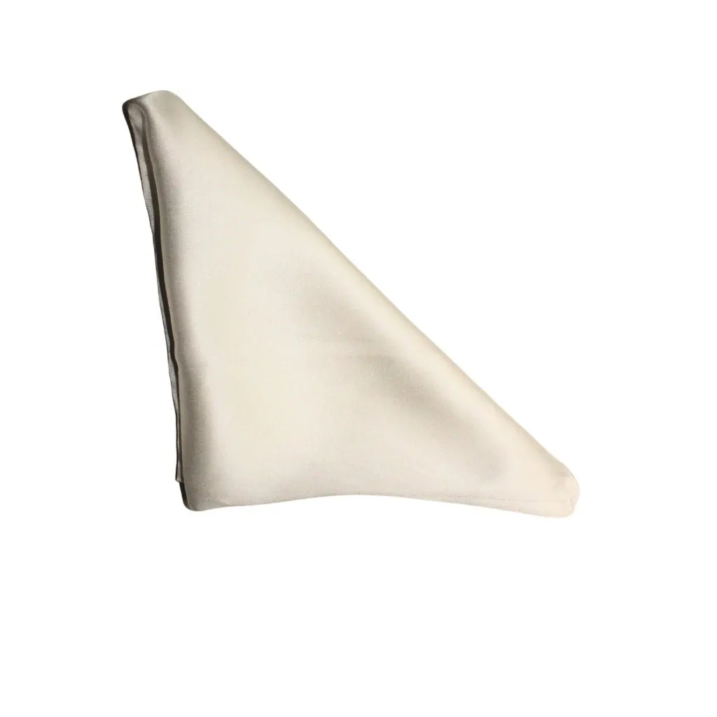 HENRY SARTORIAL Plain Silk Pocket Square WHITE