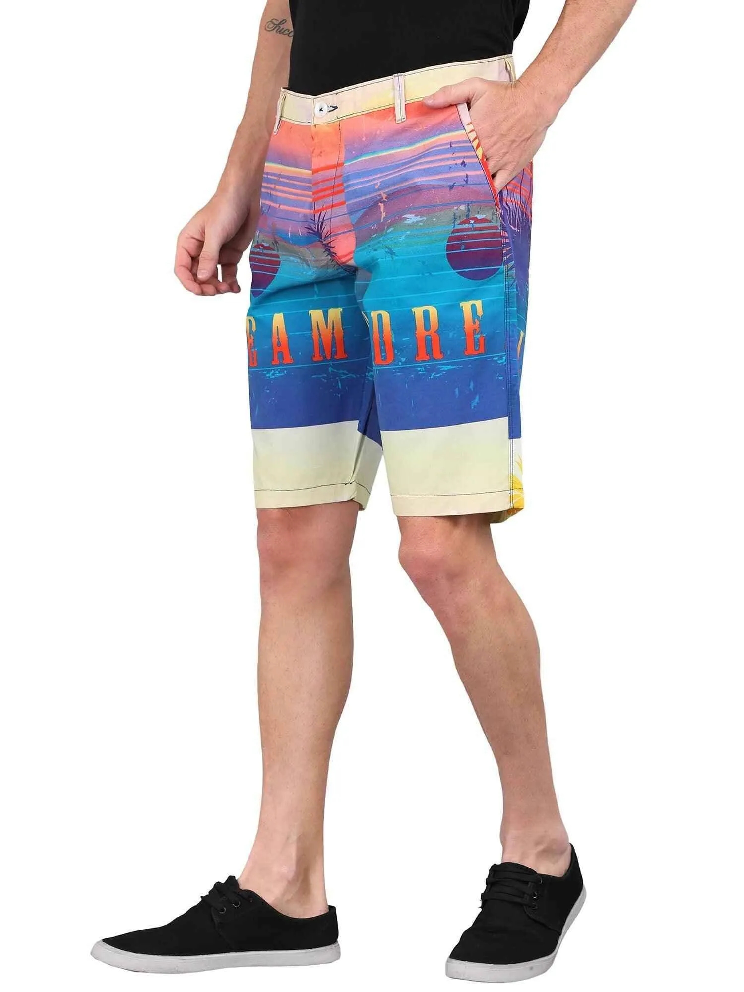 Horizon Digital Printed Giza Cotton Men's Shorts