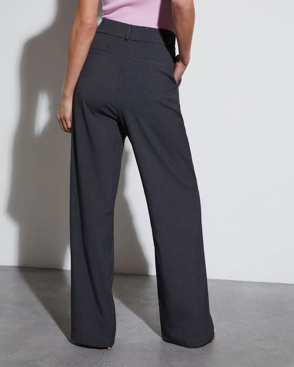 Iconic High Rise Straight Trouser Pants