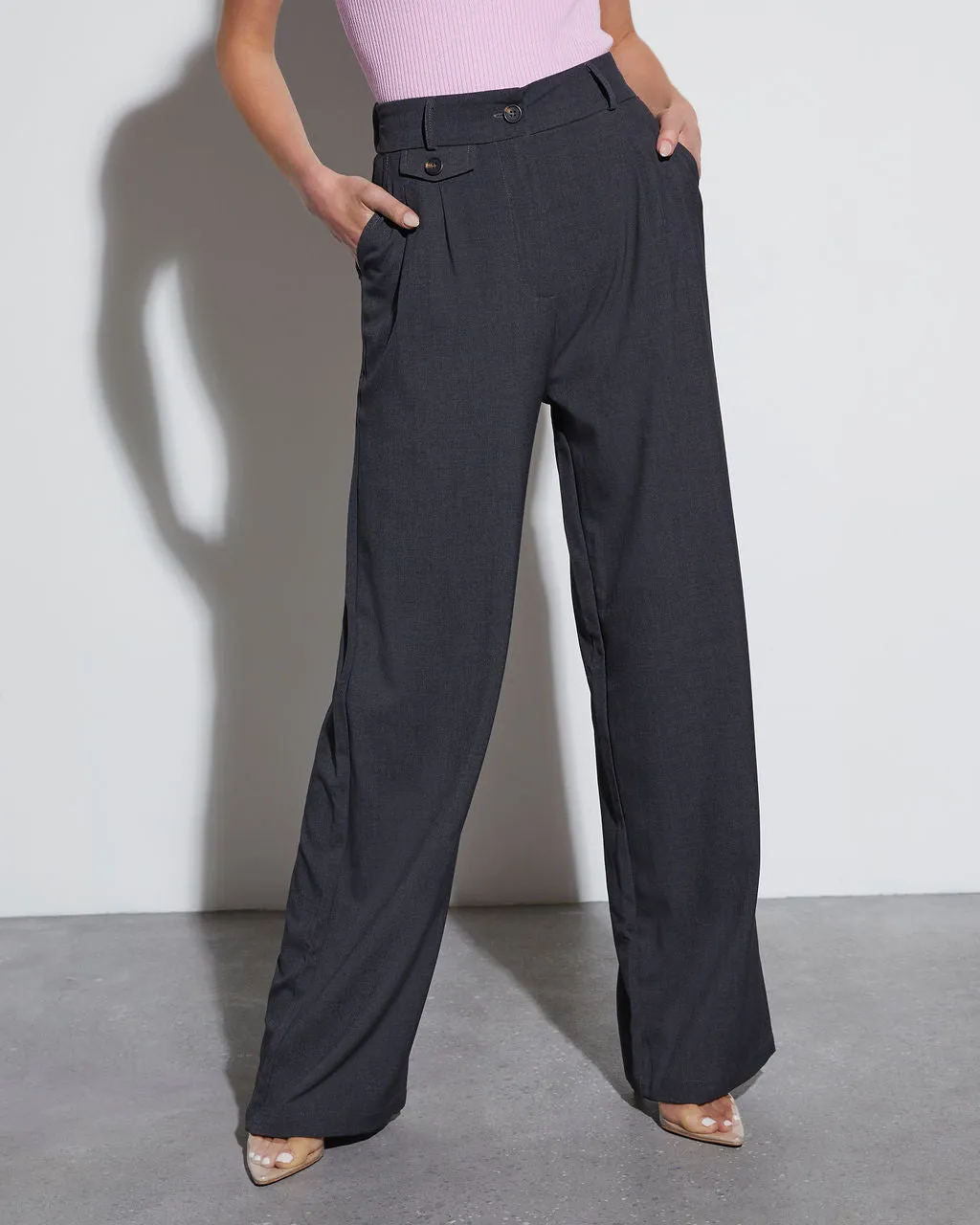 Iconic High Rise Straight Trouser Pants