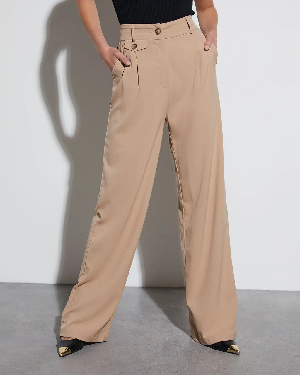 Iconic High Rise Straight Trouser Pants