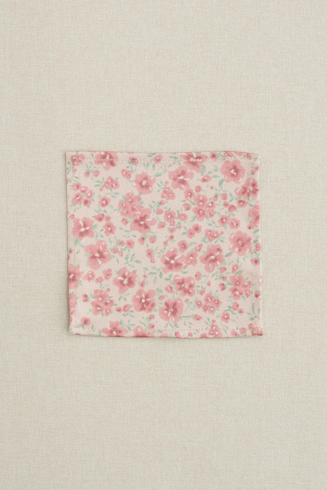 Kids Satin Floral Print Pocket Square | Made To Order