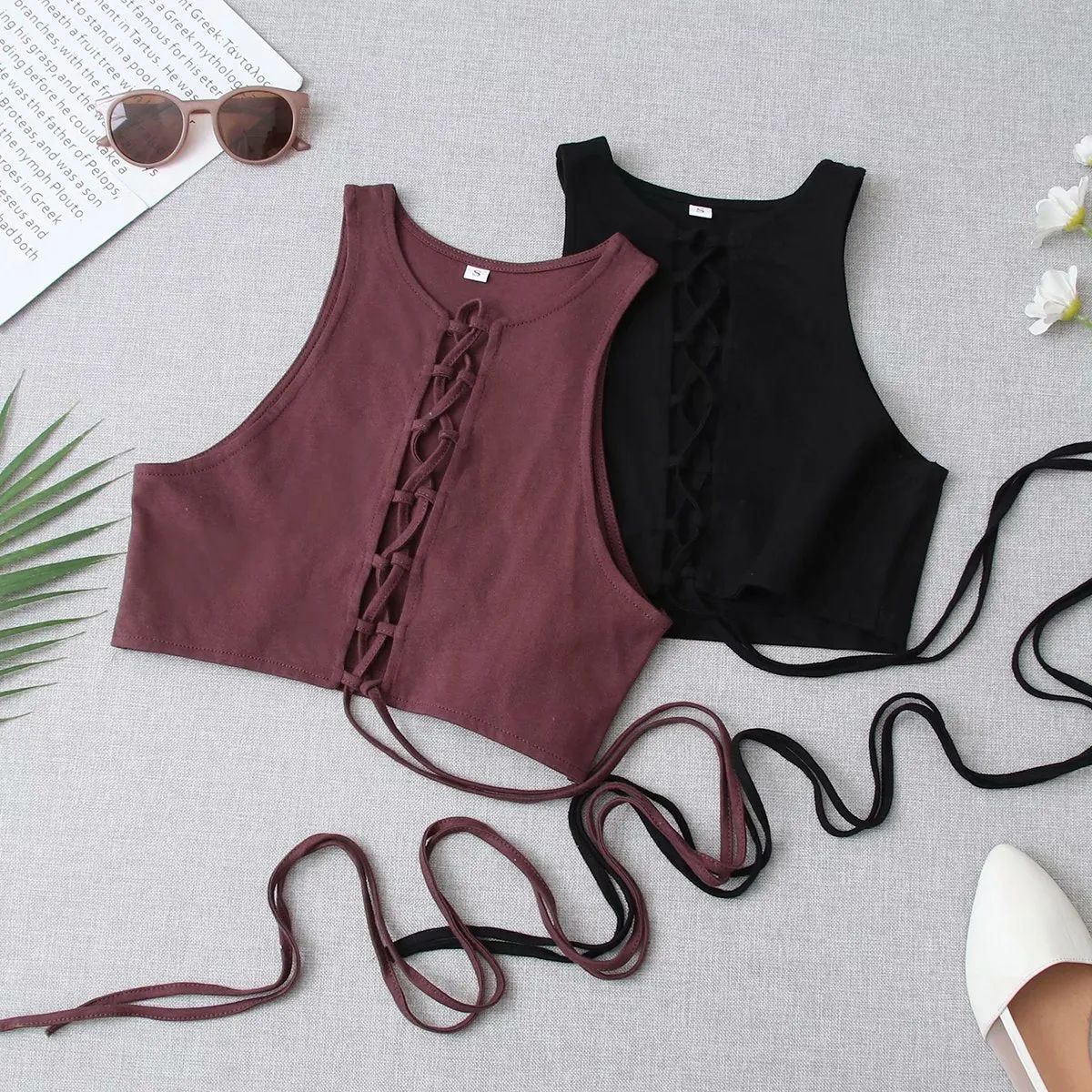 Lace-up Bandage Tank Top