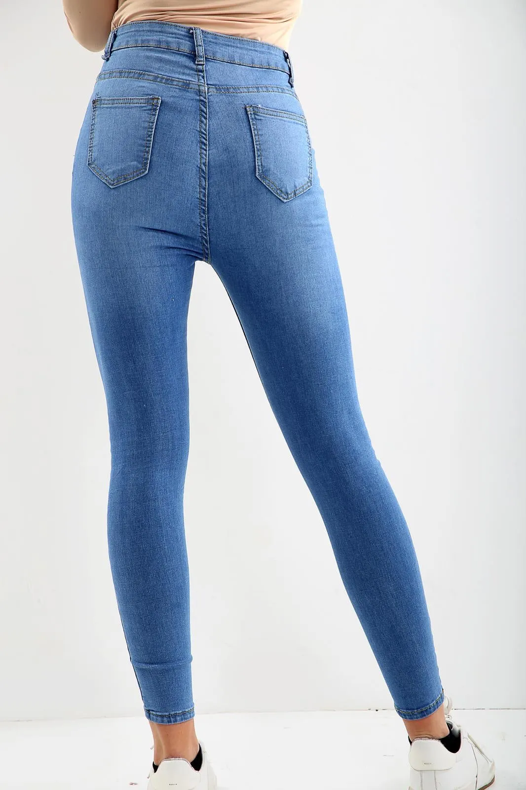 LADIES HIGH WAISTED Blue JEANS