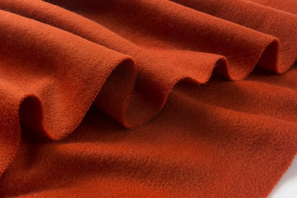 Lambswool Scarf Woven Plain Terracotta