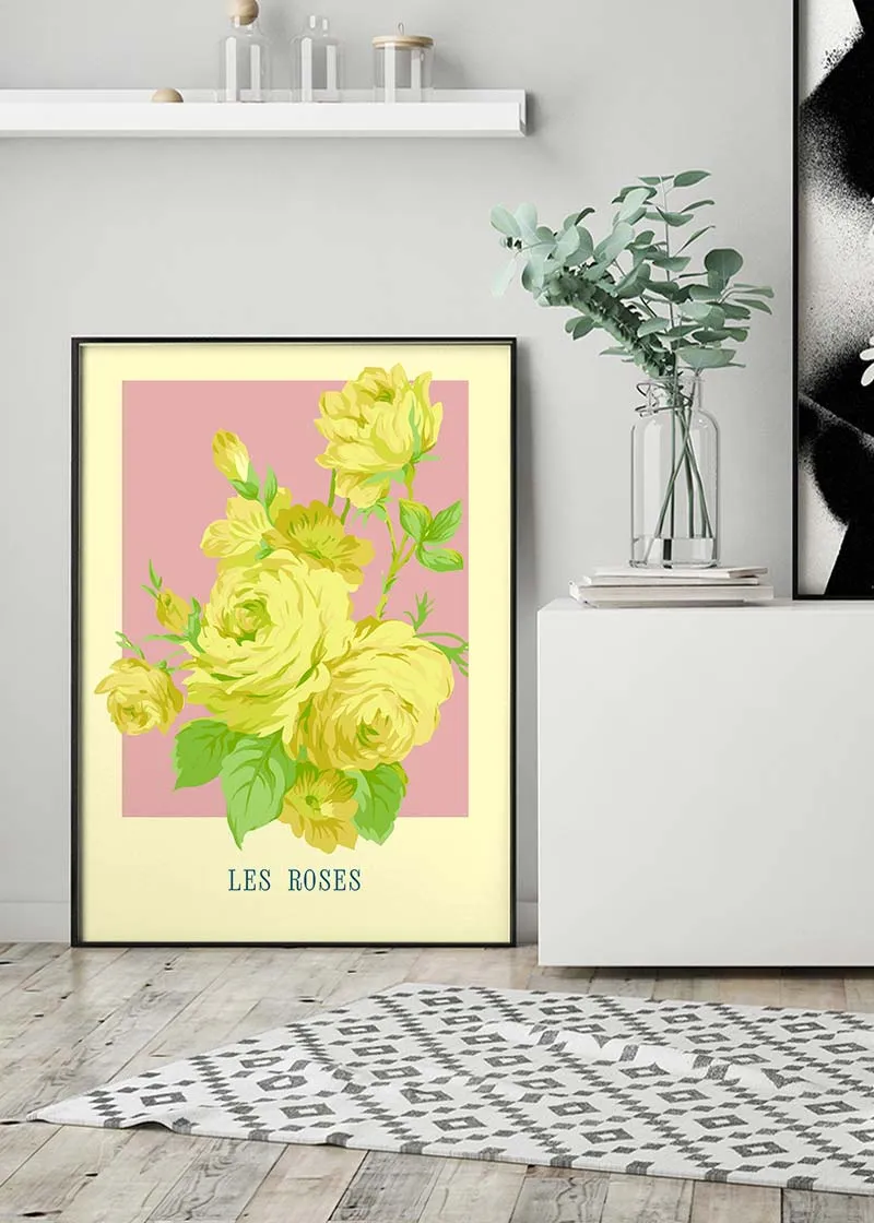 Les Roses Vintage Print