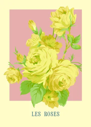 Les Roses Vintage Print