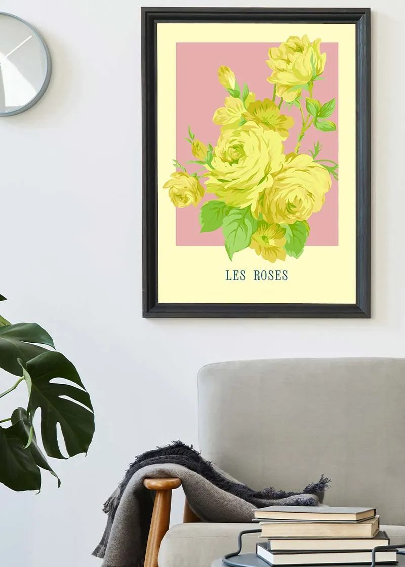 Les Roses Vintage Print