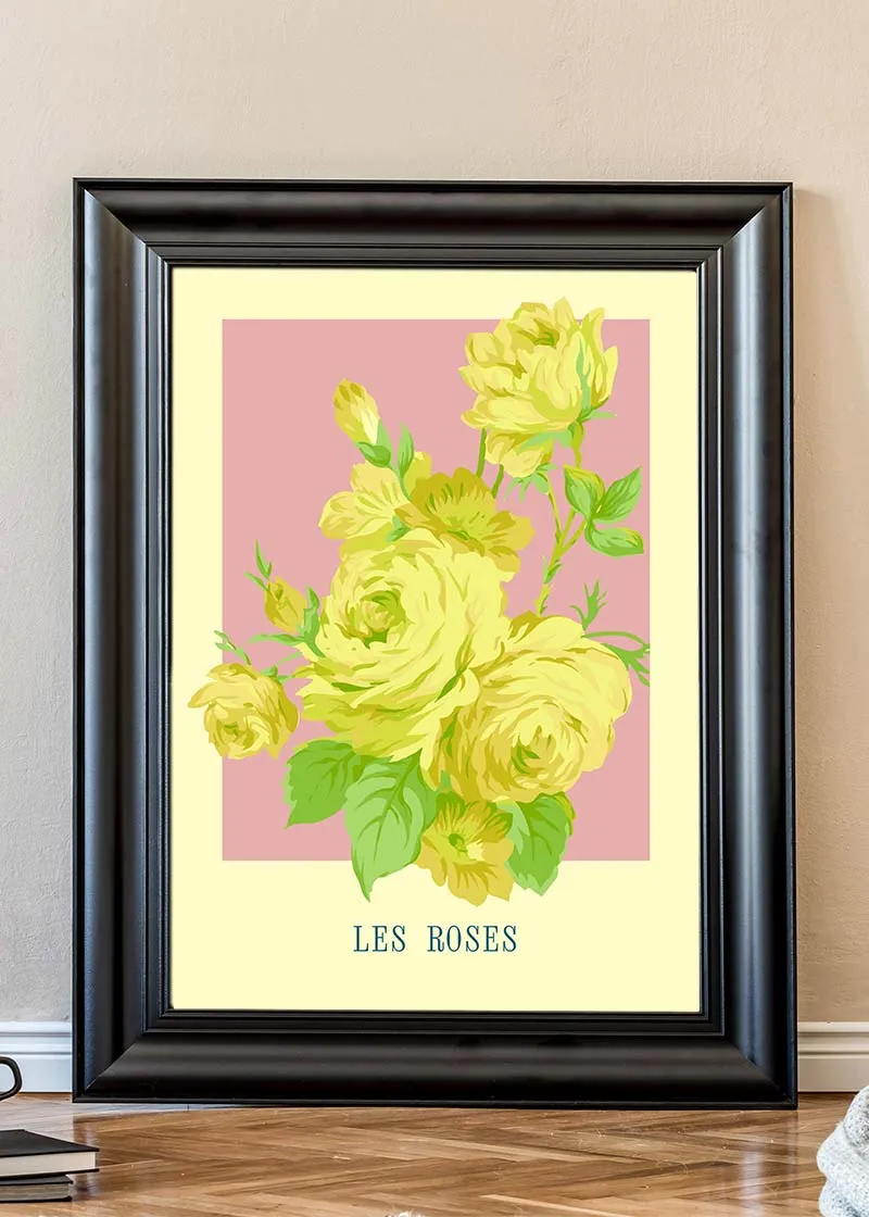 Les Roses Vintage Print