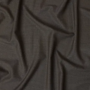 Light Brown Checkered Super 150's Italian all Wool Suiting Fabric – 3.5 Meters, 150 cm Width, Made in Italy-D20544