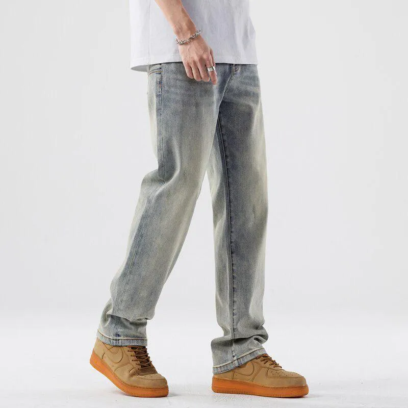 Light Wash Straight Leg Jeans