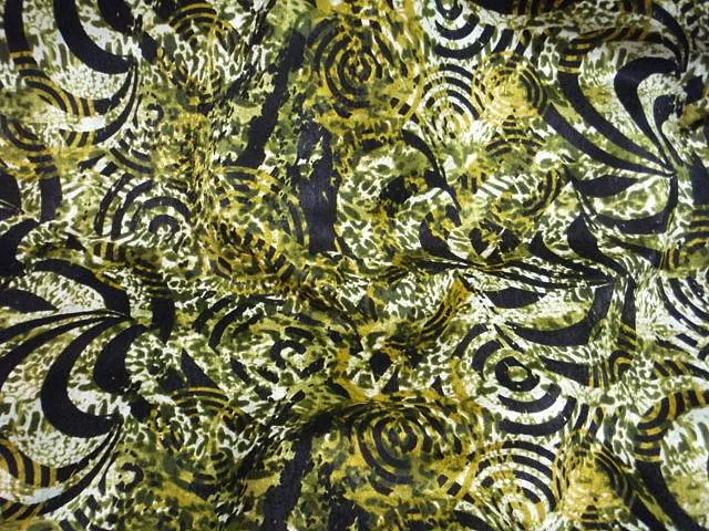 Lime Camo - Printed Cotton Silk