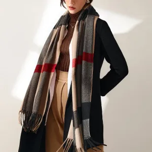 Long Plaid Blanket Thick Winter Warm Large Plaid Shawl Autumn Set Scarf