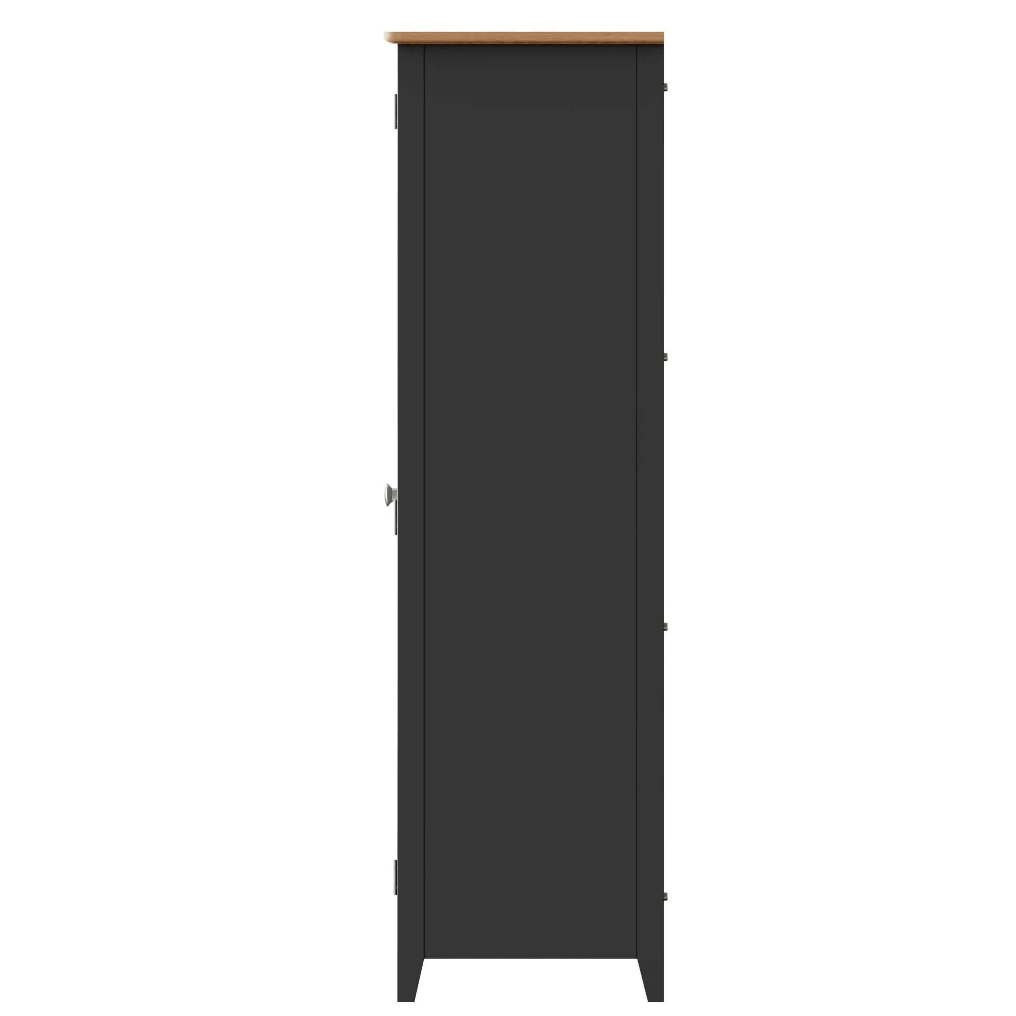 Malmesbury Grey Wardrobe 2 Door Full Hanging 85 x 52 x 180 cm