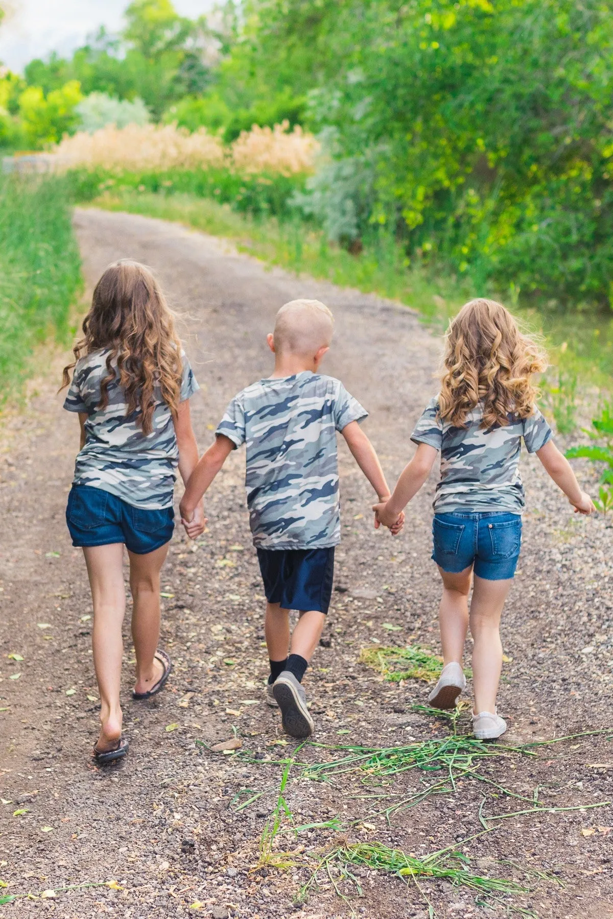 Matching Family & Pet Tops- Camo/Flag Pocket