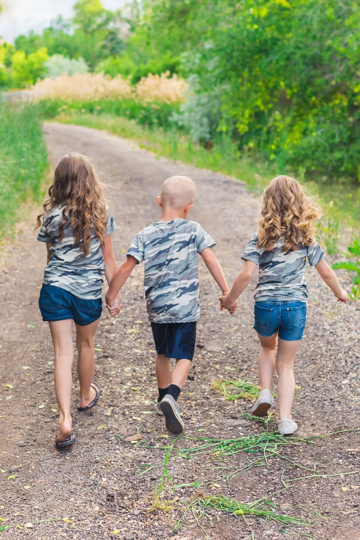 Matching Family & Pet Tops- Camo/Flag Pocket