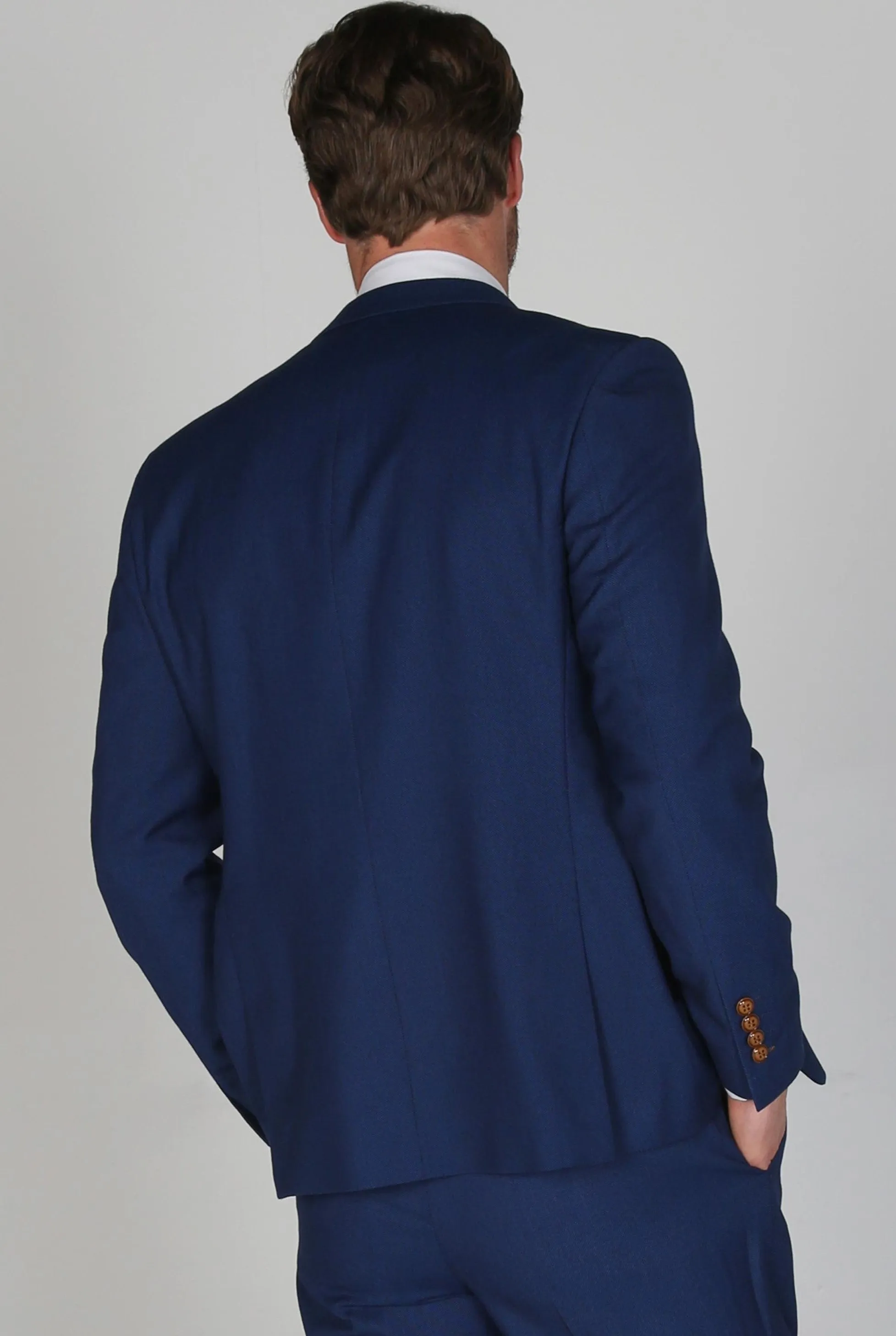 Mayfair - Men's Blue Textured Blazer