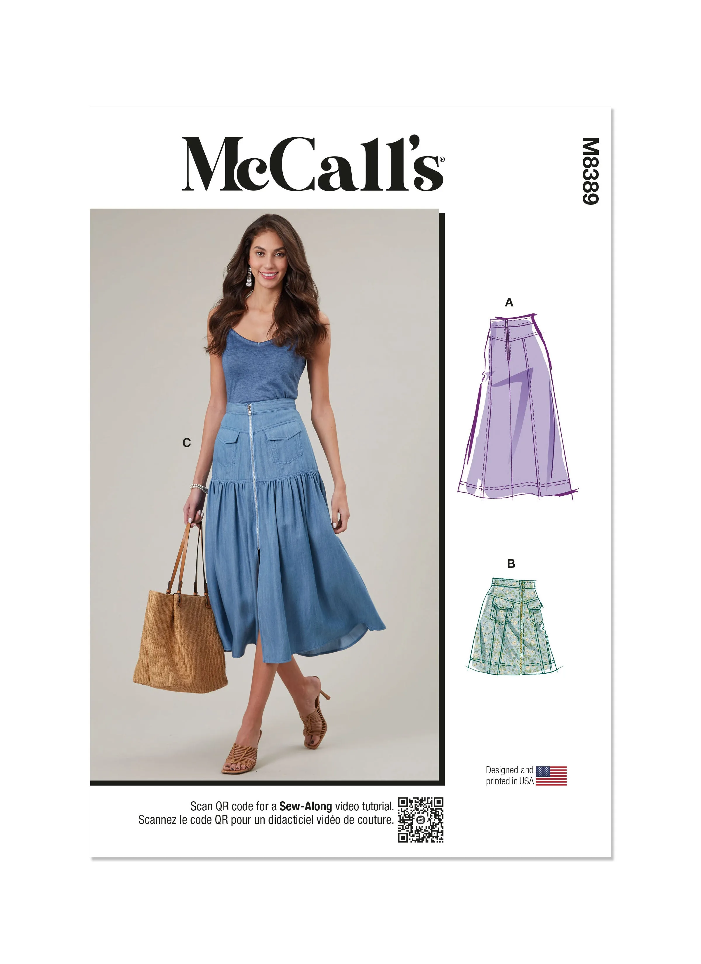 McCall's sewing pattern 8389 Misses' Skirts