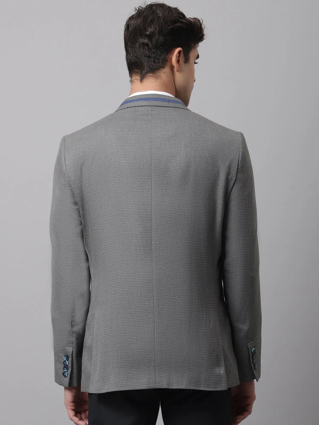 Men Grey Formal Blazer