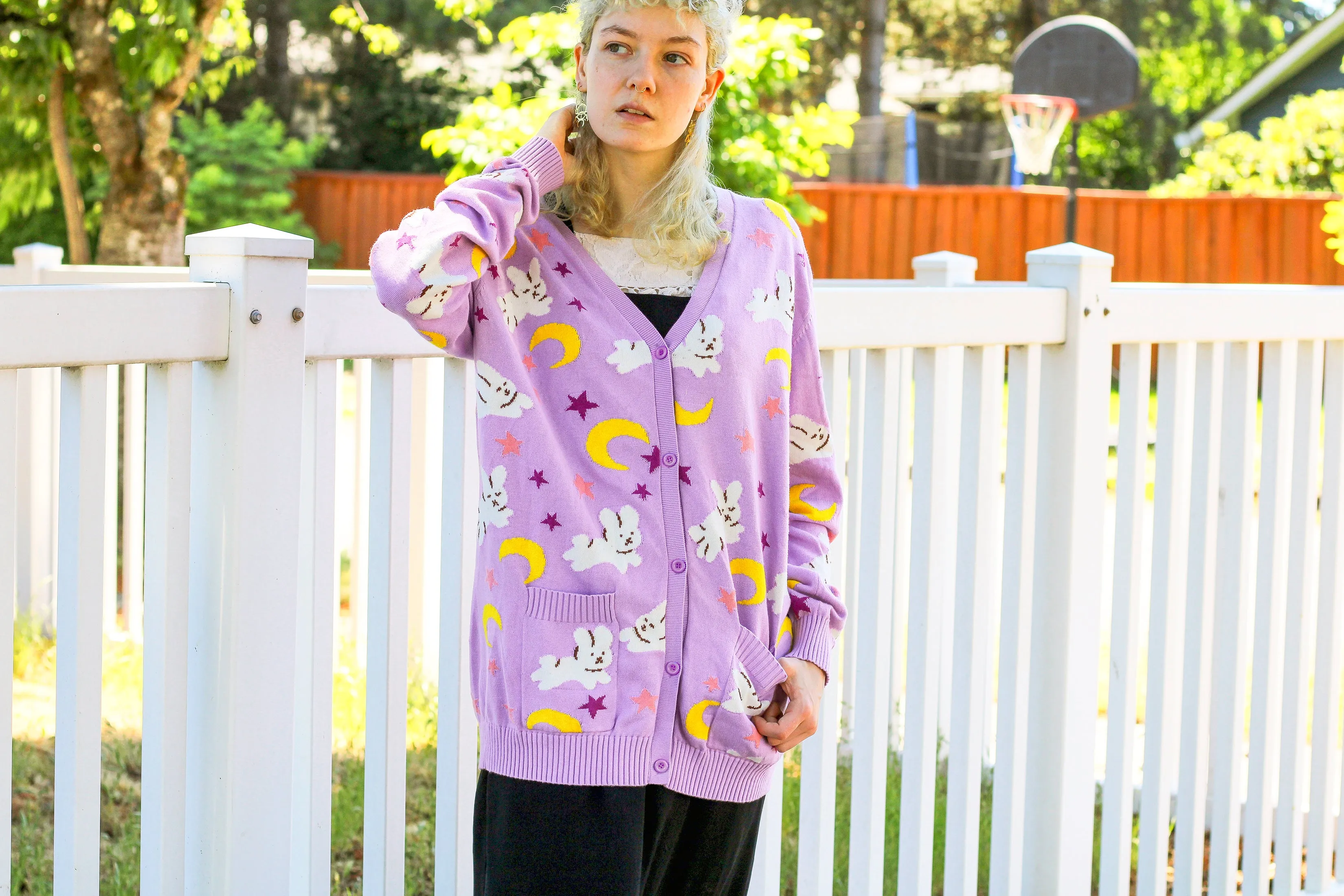 Moon Bunnies Knitted Cardigan!