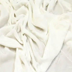 Off White Silk Velvet Fabric