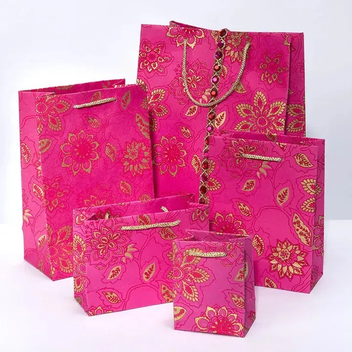 Pink Dahlia Gift Bag - Small