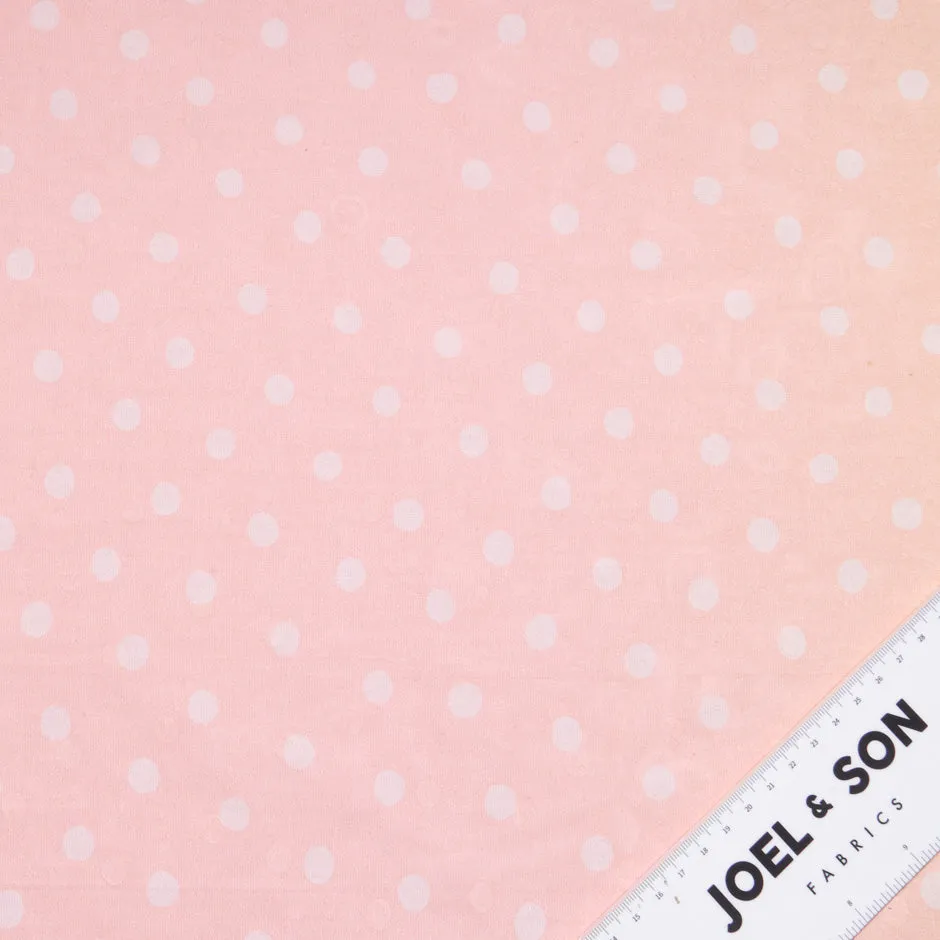 Pink to Peach Ombré Spot Vision Printed Silk Georgette