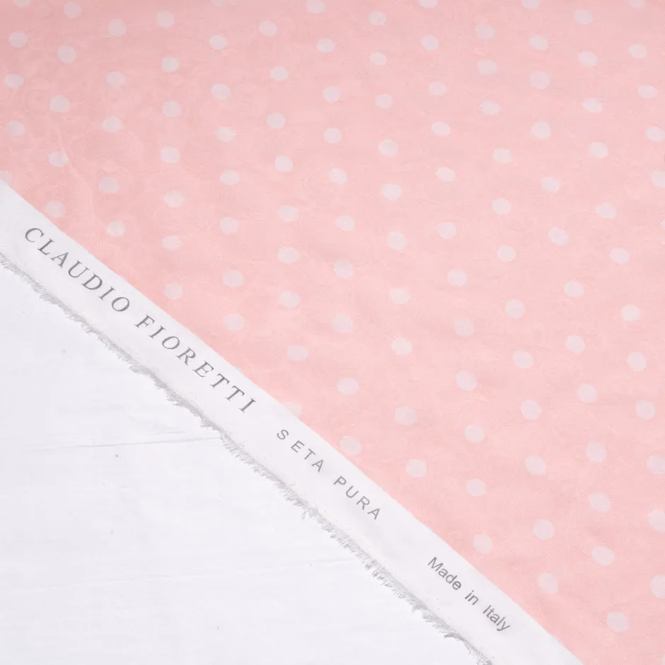 Pink to Peach Ombré Spot Vision Printed Silk Georgette