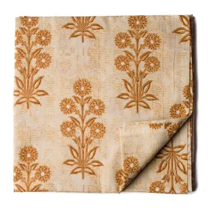 Precut 0.75 meter - Brown Printed Cotton Fabric