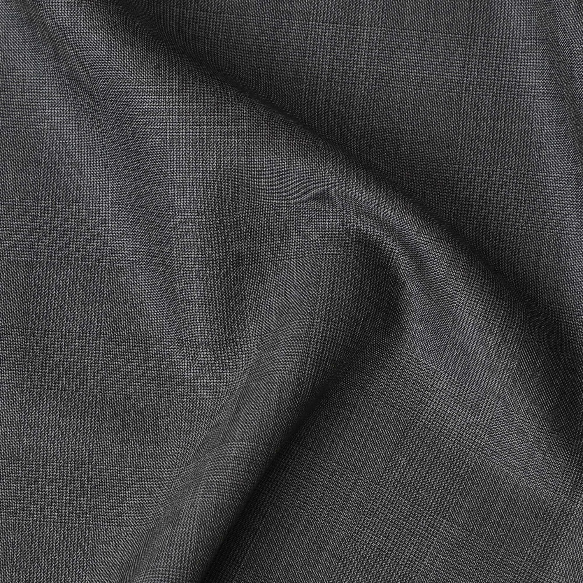 Sleek Charcoal Super 150's Wool Fabric - Premium Italian Tailoring, 150cm Wide - D18246