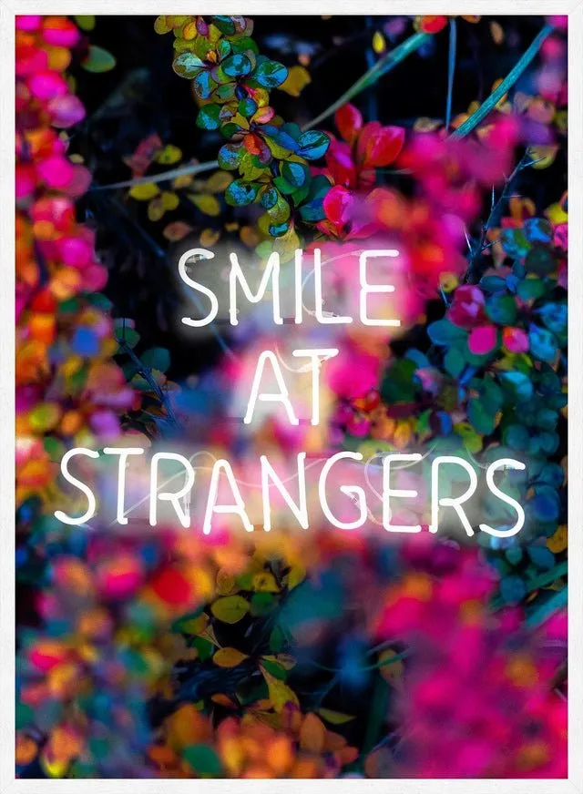 Smile At Strangers Neon Floral Print