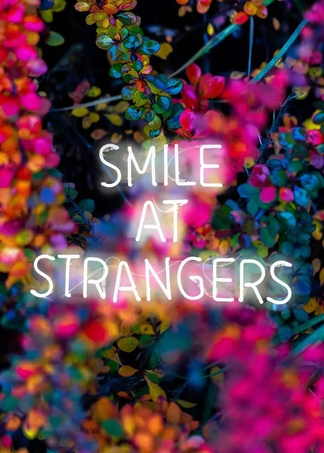 Smile At Strangers Neon Floral Print