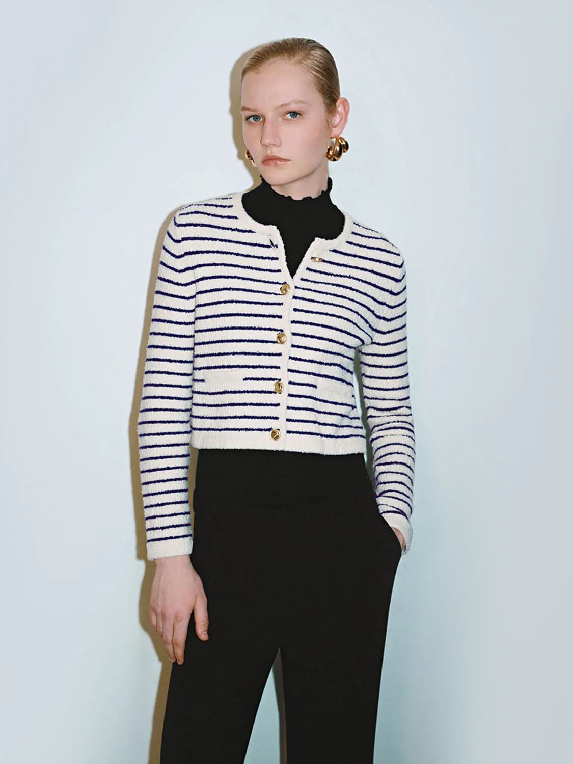 Striped Knitted Cardigans