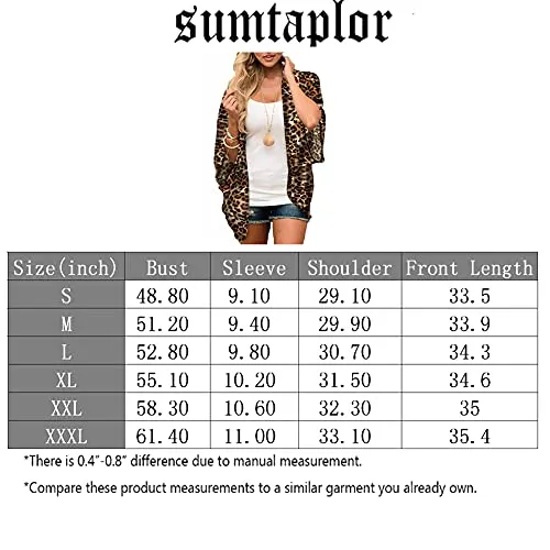 sumtaplor Women's Floral Kimono Cardigans Chiffon Casual Loose Open Front Cover Ups Tops Deep Pink S