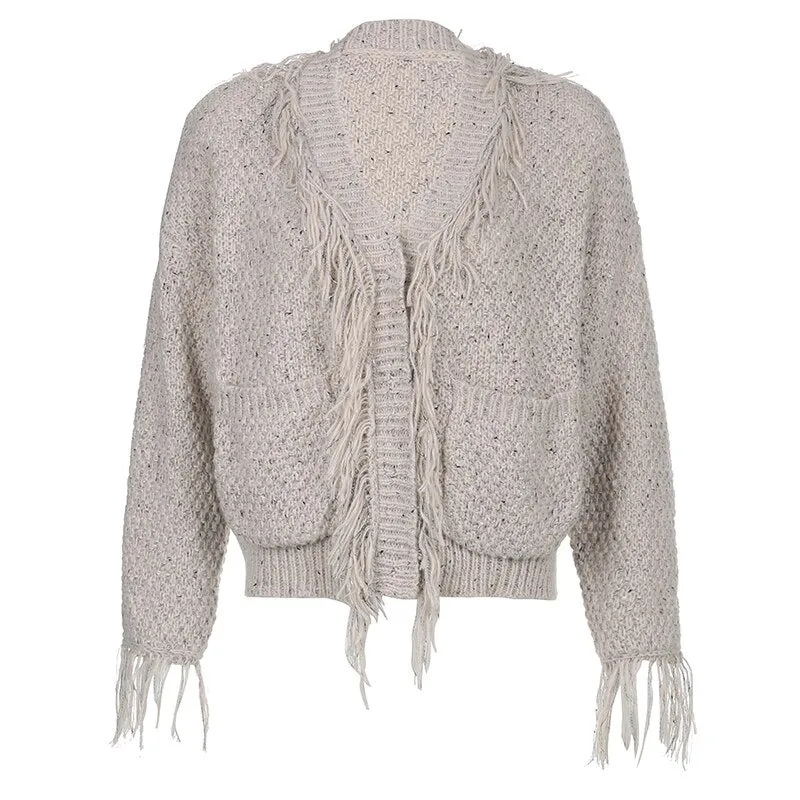 Tassel Knit Cardigans Knitwear