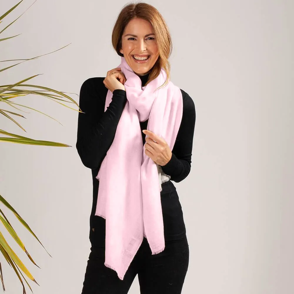 The Fondant Collection - Fondant Pink Handwoven Cashmere Shawl